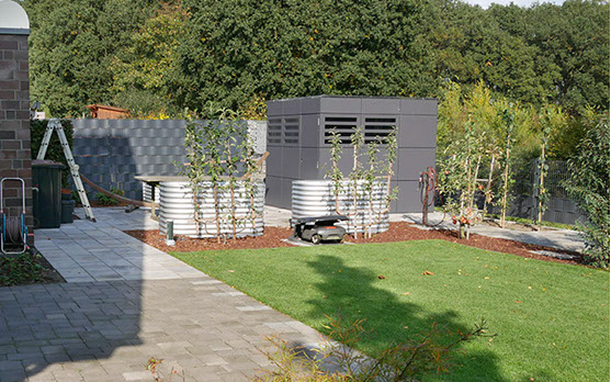 Naschgarten, Nutzgarten, modernes Gartenhaus, Gartengestaltung, Gartenplanung, Wesel, Gilhaus