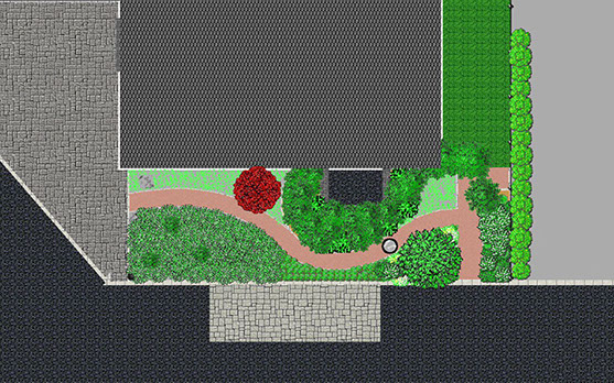 Konzeptplan, 2D, Gartenplanung, Gartendesign, Wesel
