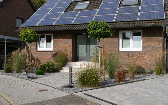 Vorgarten, Beetgestaltung, Gräser, Hochstamm, Gartengestaltung, Gartenbau, Wesel, Gilhaus