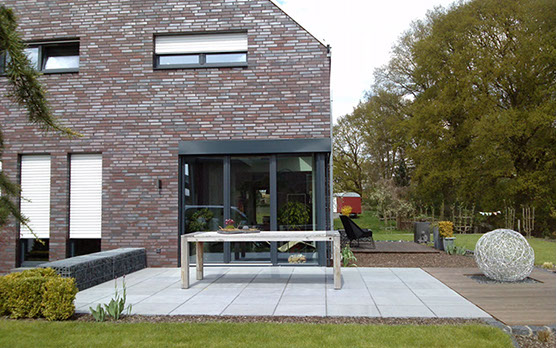 Natursteinterrasse, Gartenbau, Gartenplanung, Gartengestaltung, Wesel